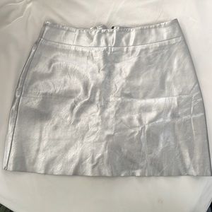 Monki silver mini skirt
